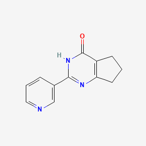 molecular formula C12H11N3O B1417705 2-(吡啶-3-基)-3H,4H,5H,6H,7H-环戊并[d]嘧啶-4-酮 CAS No. 1239747-91-1