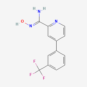 molecular formula C13H10F3N3O B1417712 N-Hydroxy-4-(3-trifluoromethylphenyl)-pyridine-2-carboxamidine CAS No. 1219454-20-2