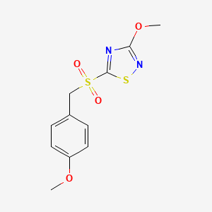 3-Methoxy-5-[(4-methoxyphenyl)methanesulfonyl]-1,2,4-thiadiazole