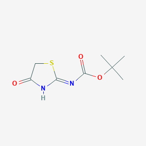 molecular formula C8H12N2O3S B1417715 叔丁基（4-氧代-4,5-二氢噻唑-2-基）氨基甲酸酯 CAS No. 879324-03-5