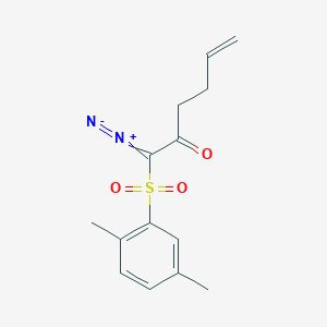 1-Diazonio-1-(2,5-dimethylbenzene-1-sulfonyl)hexa-1,5-dien-2-olate