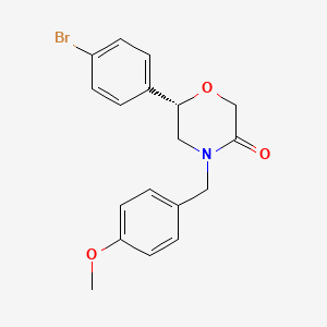 (6S)-6-(4-bromophenyl)-4-[(4-methoxyphenyl)methyl]morpholin-3-one