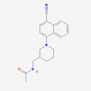 N-{[1-(4-Cyanonaphthalen-1-yl)piperidin-3-yl]methyl}acetamide