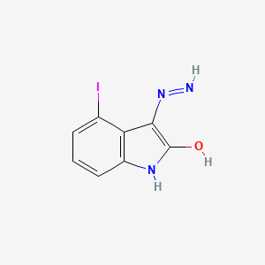 molecular formula C8H6IN3O B1417717 3-肼基-4-碘吲哚啉-2-酮 CAS No. 1198595-66-2
