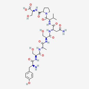 molecular formula C35H53N9O14 B14177179 L-Tyrosyl-L-seryl-L-alanyl-L-seryl-L-asparaginyl-L-valyl-L-prolyl-L-serine CAS No. 918405-52-4