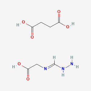 Butanedioic acid;2-(hydrazinylmethylideneamino)acetic acid