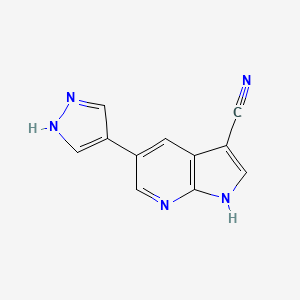 1H-Pyrrolo[2,3-b]pyridine-3-carbonitrile, 5-(1H-pyrazol-4-yl)-