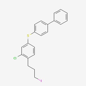 4-{[3-Chloro-4-(3-iodopropyl)phenyl]sulfanyl}-1,1'-biphenyl