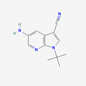 1H-Pyrrolo[2,3-b]pyridine-3-carbonitrile, 5-amino-1-(1,1-dimethylethyl)-