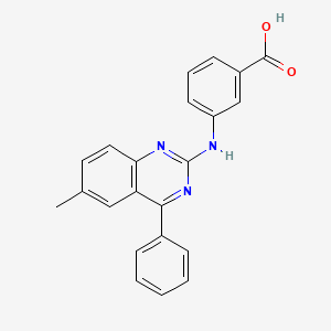 3-{[(2E)-6-methyl-4-phenylquinazolin-2(3H)-ylidene]amino}benzoic acid