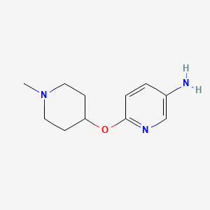molecular formula C11H17N3O B1417734 6-[(1-甲基哌啶-4-基)氧基]吡啶-3-胺 CAS No. 944401-79-0