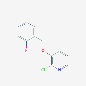 molecular formula C12H9ClFNO B1417739 2-氯-3-[(2-氟苄基)氧基]吡啶 CAS No. 1105190-67-7