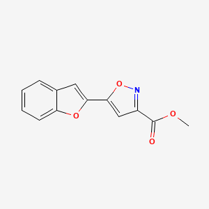 molecular formula C13H9NO4 B1417742 5-(1-苯并呋喃-2-基)异噁唑-3-羧酸甲酯 CAS No. 1105191-59-0