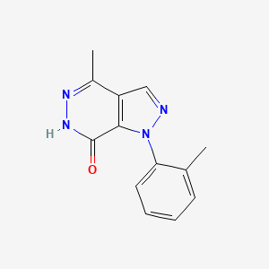 B1417745 4-methyl-1-(2-methylphenyl)-1,6-dihydro-7H-pyrazolo[3,4-d]pyridazin-7-one CAS No. 1105196-73-3