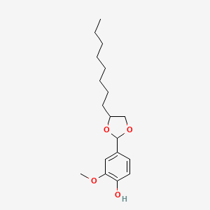 2-Methoxy-4-(4-octyl-1,3-dioxolan-2-yl)phenol