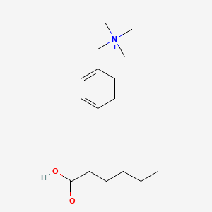 Benzyl(trimethyl)azanium;hexanoic acid