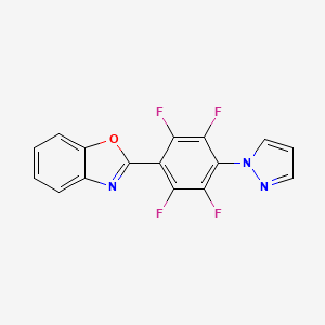 2-[2,3,5,6-Tetrafluoro-4-(1H-pyrazol-1-yl)phenyl]-1,3-benzoxazole