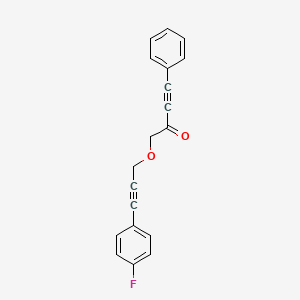 1-{[3-(4-Fluorophenyl)prop-2-YN-1-YL]oxy}-4-phenylbut-3-YN-2-one