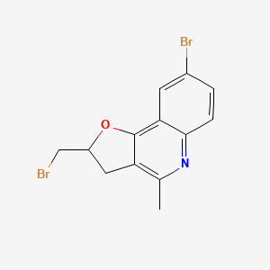 molecular formula C13H11Br2NO B14177591 8-Bromo-2-(bromomethyl)-4-methyl-2,3-dihydrofuro[3,2-c]quinoline CAS No. 364627-12-3