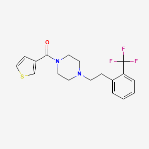 (Thiophen-3-yl)(4-{2-[2-(trifluoromethyl)phenyl]ethyl}piperazin-1-yl)methanone