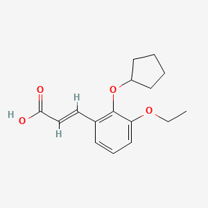B1417761 3-[2-(Cyclopentyloxy)-3-ethoxyphenyl]prop-2-enoic acid CAS No. 1099691-40-3