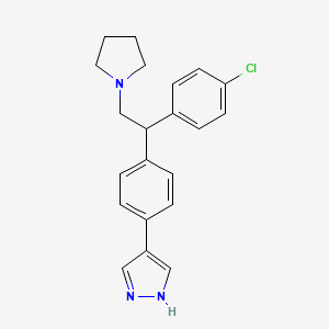 1H-Pyrazole, 4-[4-[1-(4-chlorophenyl)-2-(1-pyrrolidinyl)ethyl]phenyl]-