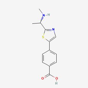 4-{2-[(1S)-1-(Methylamino)ethyl]-1,3-thiazol-5-yl}benzoic acid