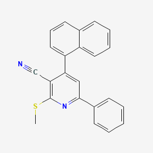 2-(Methylsulfanyl)-4-(naphthalen-1-yl)-6-phenylpyridine-3-carbonitrile