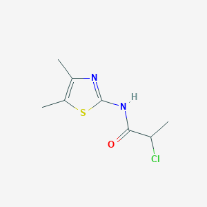 molecular formula C8H11ClN2OS B1417777 2-氯-N-(4,5-二甲基-1,3-噻唑-2-基)丙酰胺 CAS No. 1154151-82-2