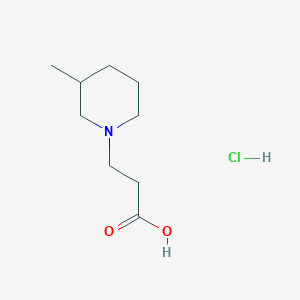 molecular formula C9H18ClNO2 B1417788 3-(3-甲基哌啶-1-基)丙酸盐酸盐 CAS No. 1158363-16-6