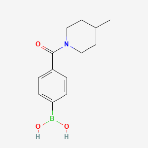 molecular formula C13H18BNO3 B1417789 4-(4-Methylpiperidine-1-carbonyl)phenylboronic acid CAS No. 850568-21-7