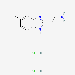 molecular formula C11H17Cl2N3 B1417793 2-(4,5-二甲基-1H-苯并咪唑-2-基)乙胺二盐酸盐 CAS No. 1158292-10-4