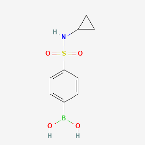 molecular formula C9H12BNO4S B1417794 N-Cyclopropyl 4-boronobenzenesulfonamide CAS No. 871329-67-8