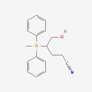 5-Hydroxy-4-[methyl(diphenyl)silyl]pentanenitrile