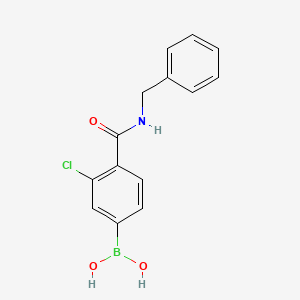 molecular formula C14H13BClNO3 B1417795 (4-(苄基氨基甲酰基)-3-氯苯基)硼酸 CAS No. 850589-42-3
