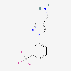 (1-(3-(trifluoromethyl)phenyl)-1H-pyrazol-4-yl)methanamine