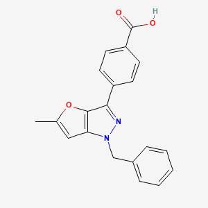 4-(1-Benzyl-5-methyl-1H-furo[3,2-c]pyrazol-3-yl)benzoic acid