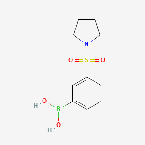 molecular formula C11H16BNO4S B1417797 (2-甲基-5-(吡咯烷-1-基磺酰基)苯基)硼酸 CAS No. 871333-01-6