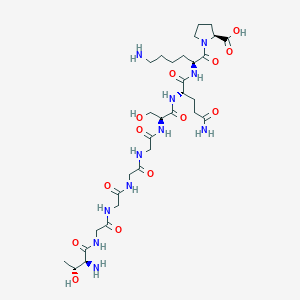 L-Threonylglycylglycylglycylglycyl-L-seryl-L-glutaminyl-L-lysyl-L-proline