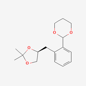 2-(2-{[(4S)-2,2-Dimethyl-1,3-dioxolan-4-yl]methyl}phenyl)-1,3-dioxane