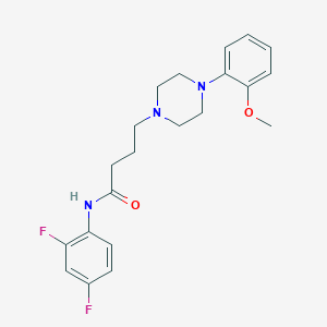 molecular formula C21H25F2N3O2 B14177991 N-(2,4-Difluorophenyl)-4-[4-(2-methoxyphenyl)piperazin-1-yl]butanamide CAS No. 923024-81-1