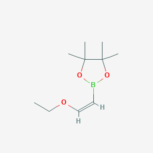 B1417800 (Z)-2-(2-ethoxyvinyl)-4,4,5,5-tetramethyl-1,3,2-dioxaborolane CAS No. 219489-07-3