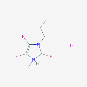 2,4,5-Trifluoro-1-methyl-3-propyl-2,3-dihydro-1H-imidazol-1-ium iodide