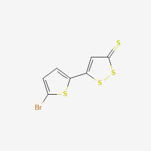 molecular formula C7H3BrS4 B14178046 5-(5-Bromothiophen-2-yl)-3H-1,2-dithiole-3-thione CAS No. 918503-99-8