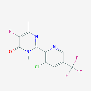 B1417805 2-(3-chloro-5-(trifluoromethyl)pyridin-2-yl)-5-fluoro-6-methylpyrimidin-4(3H)-one CAS No. 1823183-47-6
