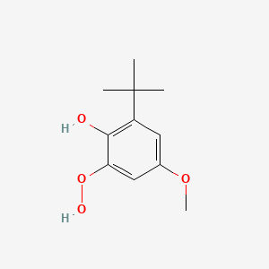 molecular formula C11H16O4 B14178056 2-tert-Butyl-6-hydroperoxy-4-methoxyphenol CAS No. 924276-56-2