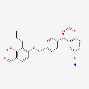 (S)-{4-[(4-Acetyl-3-hydroxy-2-propylphenoxy)methyl]phenyl}(3-cyanophenyl)methyl acetate