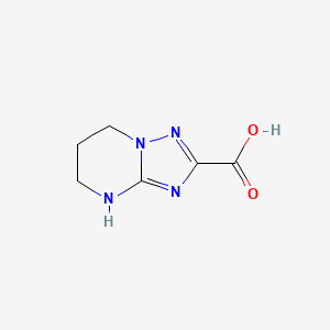 molecular formula C6H8N4O2 B1417810 4H,5H,6H,7H-[1,2,4]三唑并[1,5-a]嘧啶-2-羧酸 CAS No. 1258649-77-2