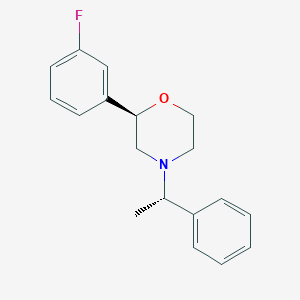 (2R)-2-(3-Fluorophenyl)-4-[(1S)-1-phenylethyl]morpholine