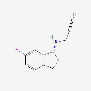 (1R)-6-Fluoro-N-(prop-2-yn-1-yl)-2,3-dihydro-1H-inden-1-amine